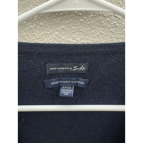 American Eagle Womens Shirt Size Small Blue Ahh-Mazingly Soft Long Sleeve - Picture 3 of 10